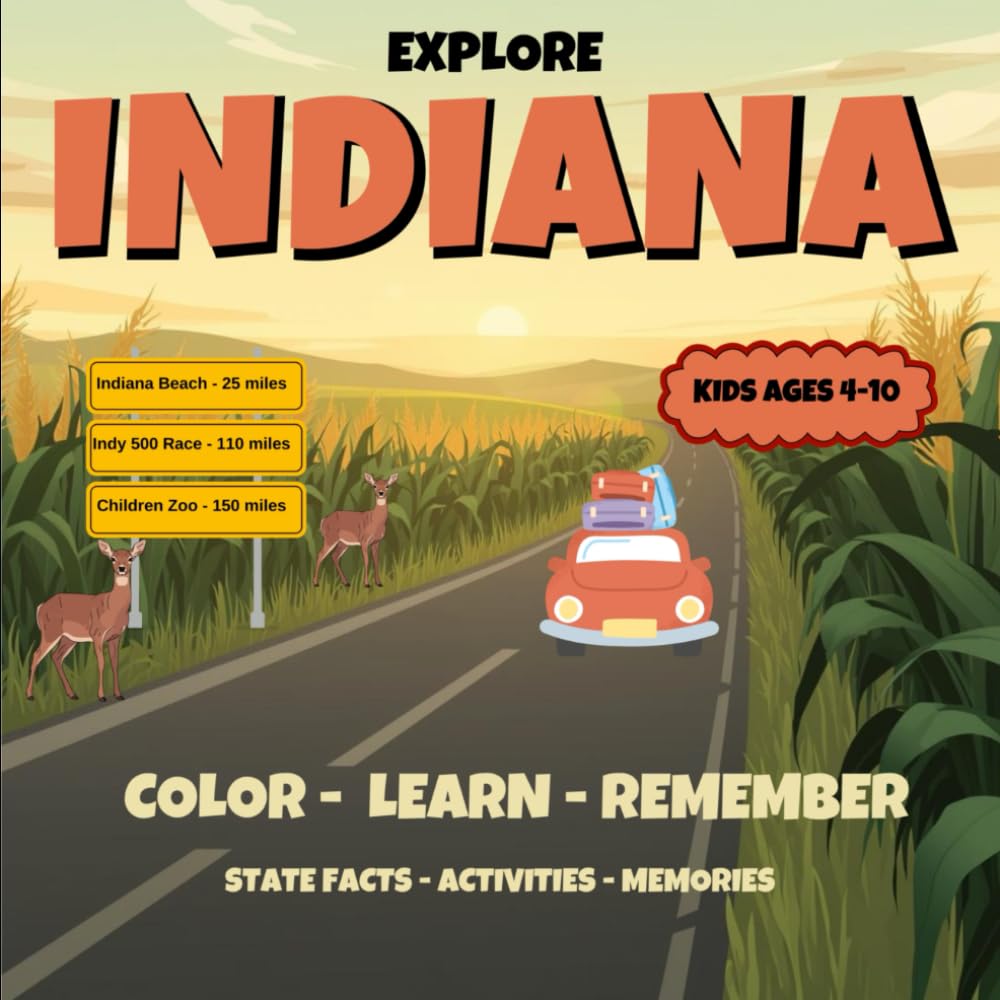 Explore INDIANA: Color - Learn - Remember Indiana - For Kids (Explore the States)