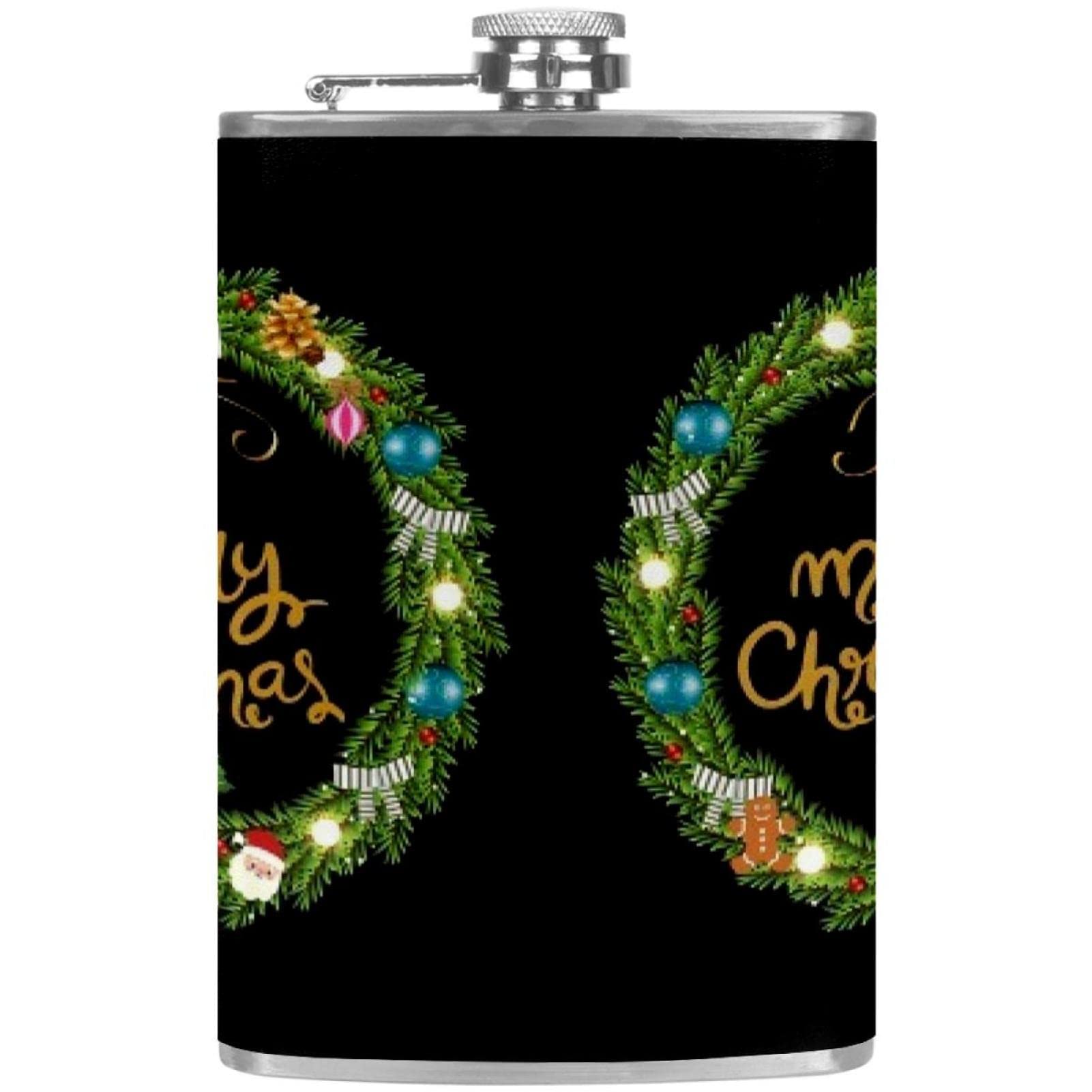Flasque de Noël en acier inoxydable : l'accessoire étanche indispensable pour vos liqueurs de fête.