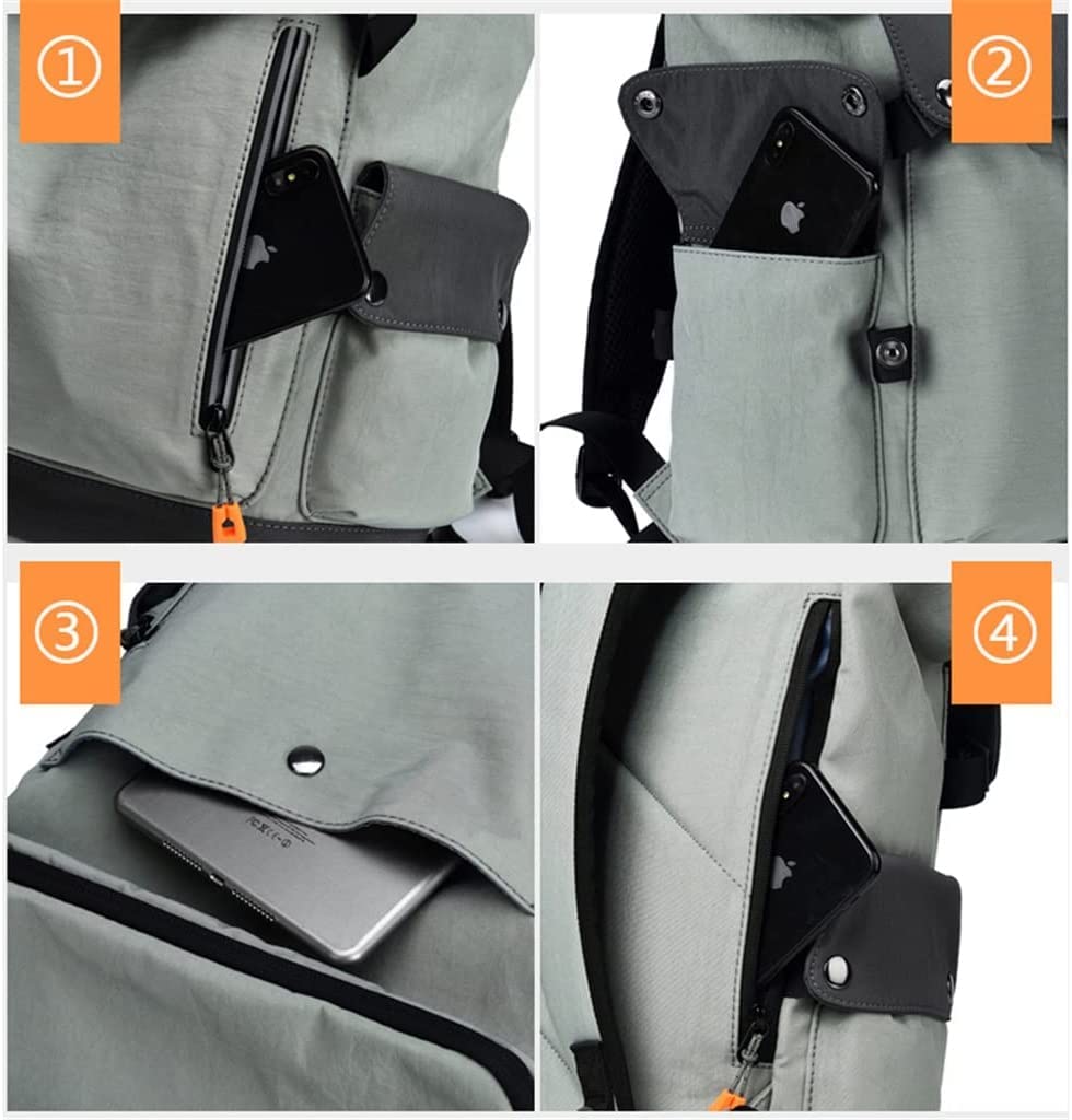 Mochilas De Cuero De 14 Pulgadas Mochilas Impermeables Para Computadora Portátil De Cuero Con Usb De Ciudad Mochila De Viaje Informal Para Estudiantes Mochila