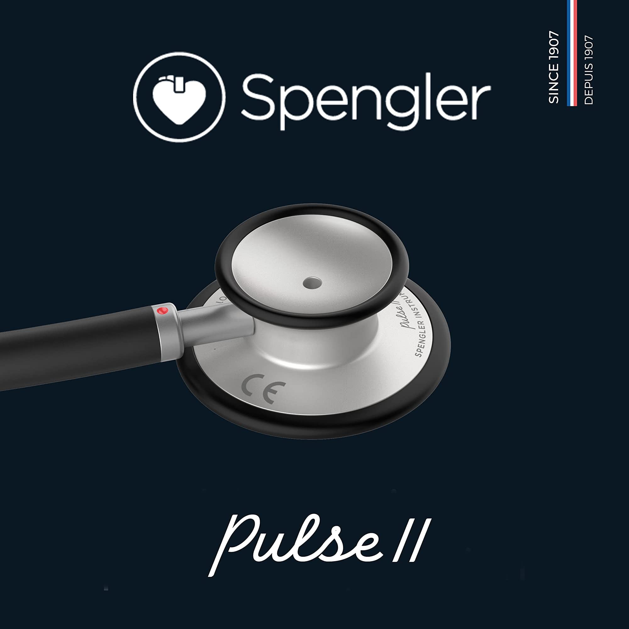 SPENGLER Pulse II Stéthoscope Infirmier Double Pavillon Carbon