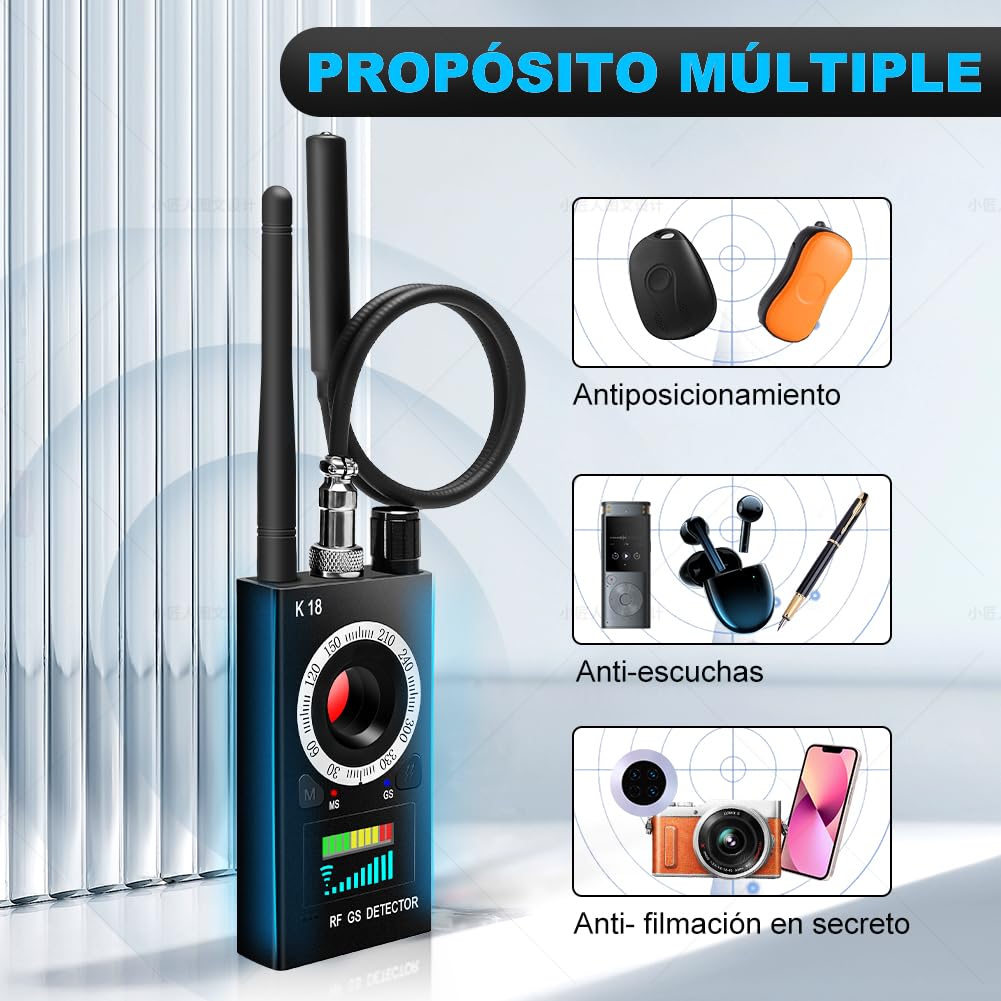 Detectores de cámara Oculta, Detector de Dispositivo Oculto, Detector de Errores, Detector antiespía, Detector de señal RF, Dispositivo de Seguimiento GPS con cámara Oculta