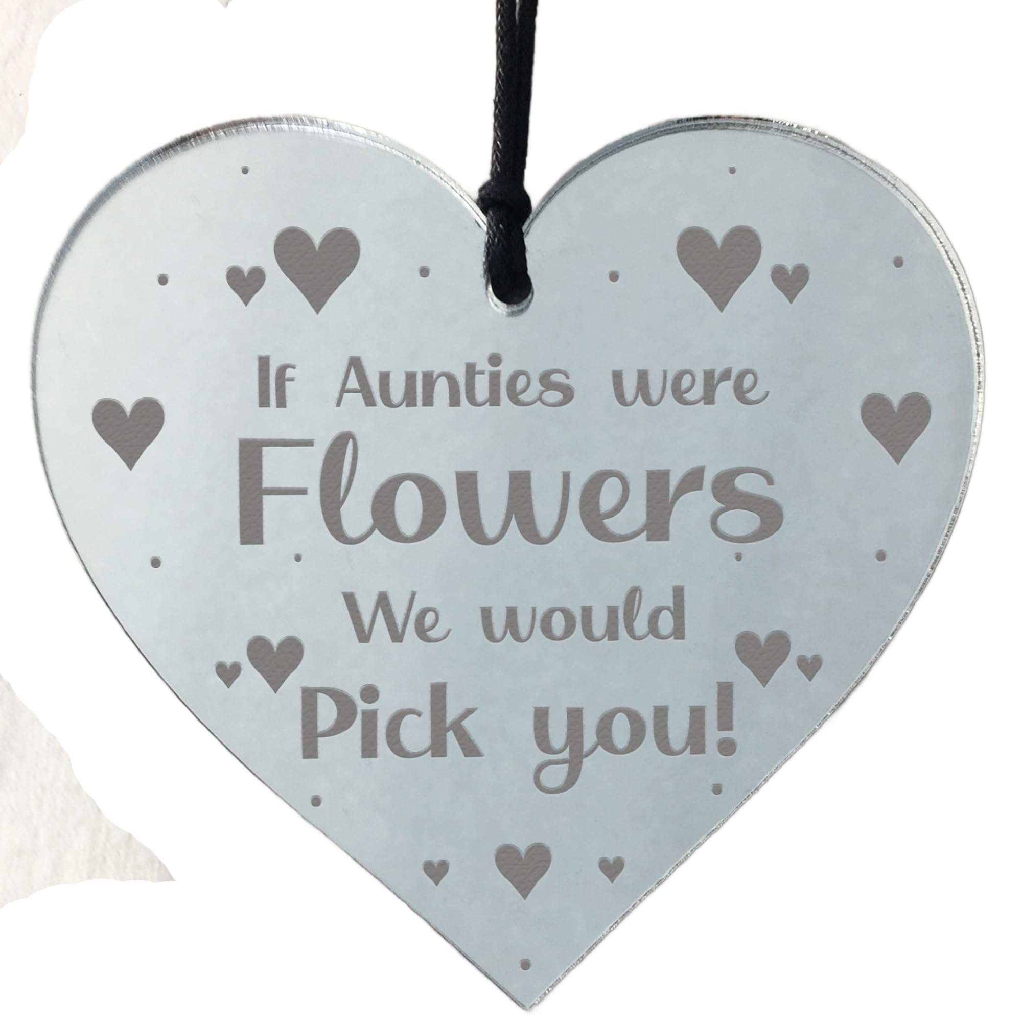 Novelty Thank You Gift For Auntie Birthday Christmas Engraved Heart Gift For Her