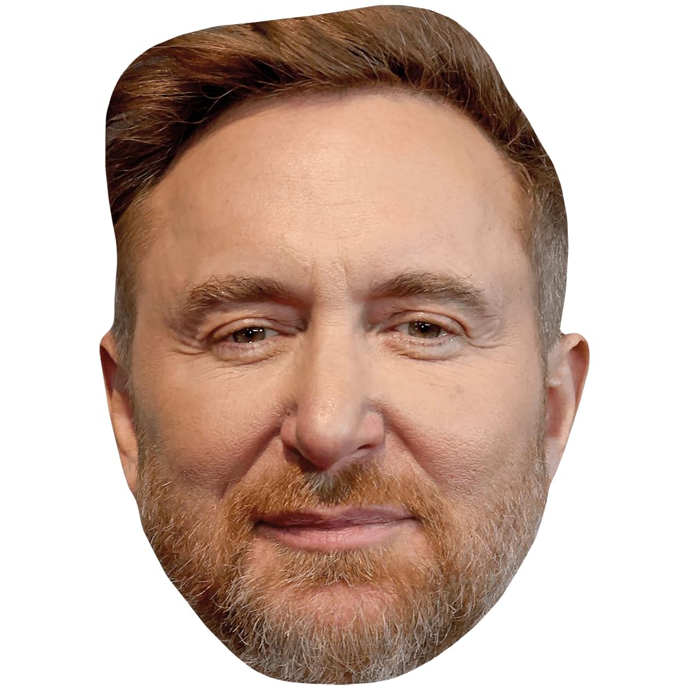 David Guetta (Beard) Celebrity Mask, Flat Card Face, Fancy Dress Mask