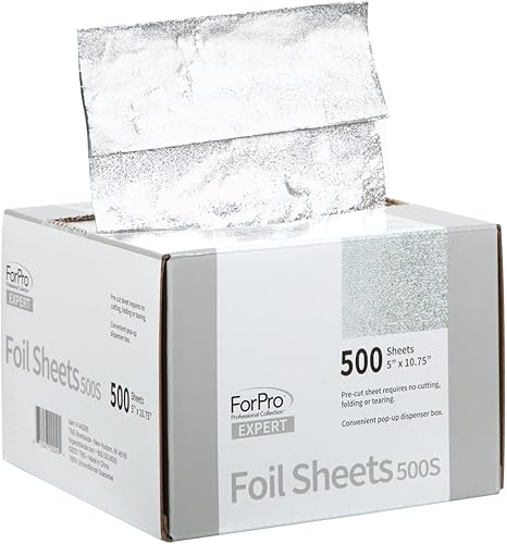 Miniatura 2 de ForPro Expert - Hojas de papel de aluminio en relieve 500S, dispensador de papel de aluminio, seguro para el cabello y los alimentos, 5 pies de