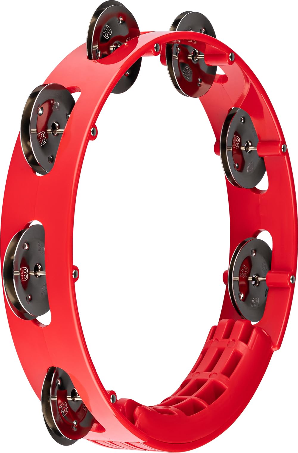 Meinl Percussion Headliner Tour Tambourine - 1-Row Tambourine - 8-inch Diameter - ABS Plastic / Steel, Red / Silver (HTT8R)