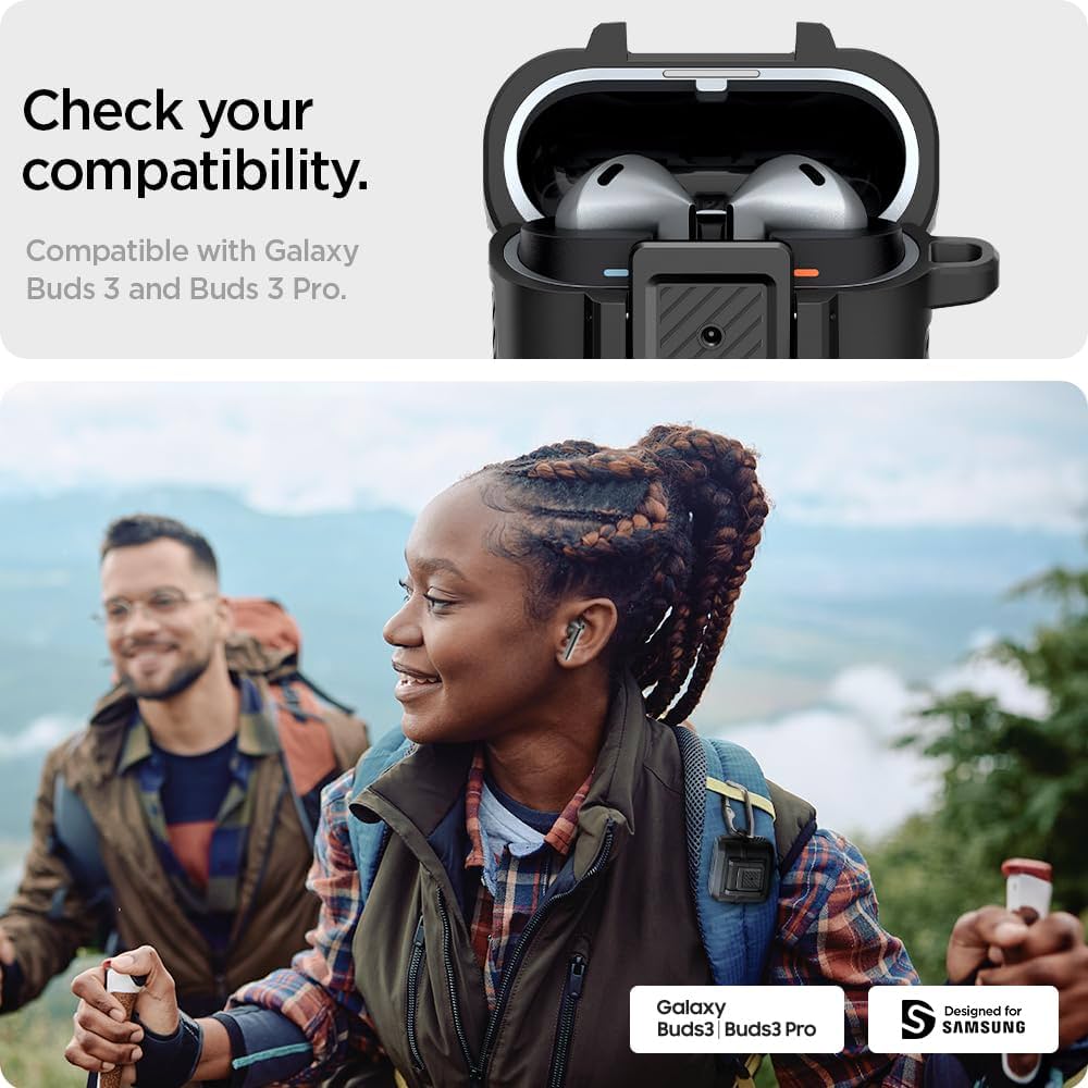 Spigen Capa Lock Fit projetada para Samsung Galaxy Buds3 FE (2025