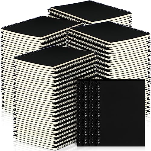 Image of Yahenda 72 Pcs Spiral Notebooks,1 Subject,Wide Ruled, Black