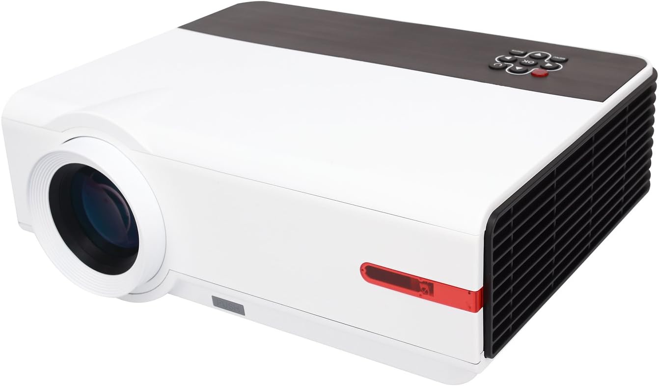 FR S87 5000 Lumens Full HD 1080p Native Resolution 3D Home Theater Video Movie Gaming Entertainment Projector Large Screen size up to 300" with HDMI USB VGA Interfaces
