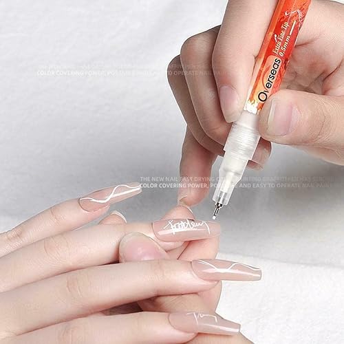 Miniatura 7 de EBIEFLY Juego de rotuladores de pintura con graffiti para arte de uñas, rotulador de punta fina, rocas permanentes, dibujo, tela, tela, madera,