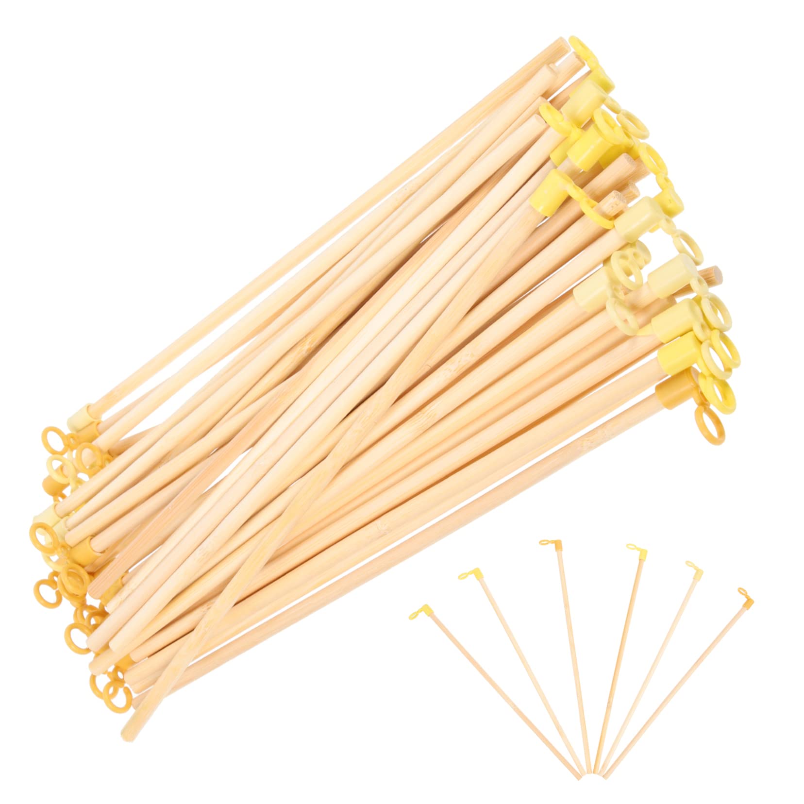35Pcs Wooden Lantern Sticks for DIY Paper Lanterns, Handheld Lantern Poles with Ergonomic Grip, Multi-Color, 10.43 Inch