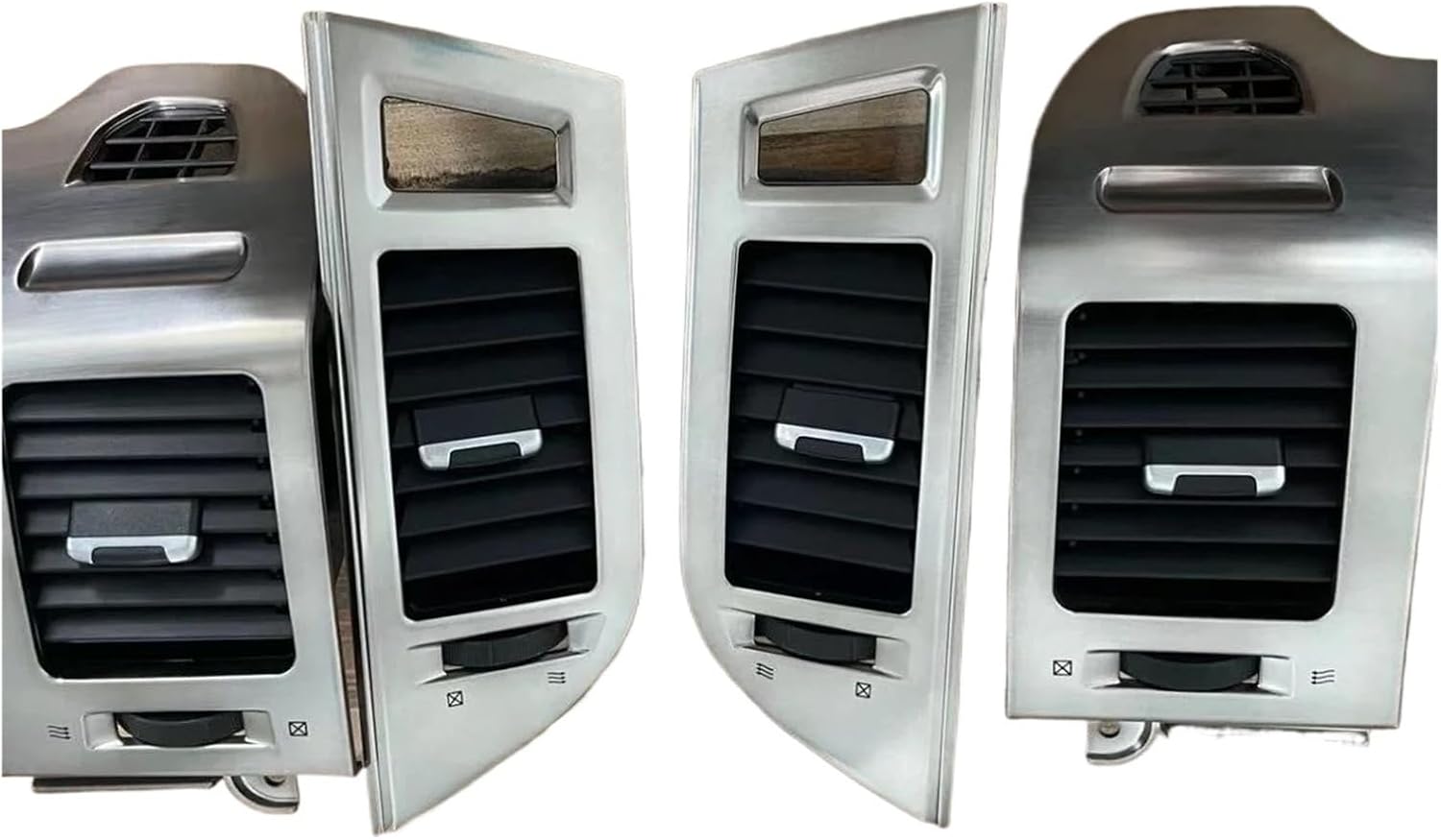 Air Vent Outlet,Compatible with Mitsubishi Pajero Montero V87 V93 V95 V97 V98 2007-22 Instrument Panel Board A/C Air Conditioner(4PCS-silver)