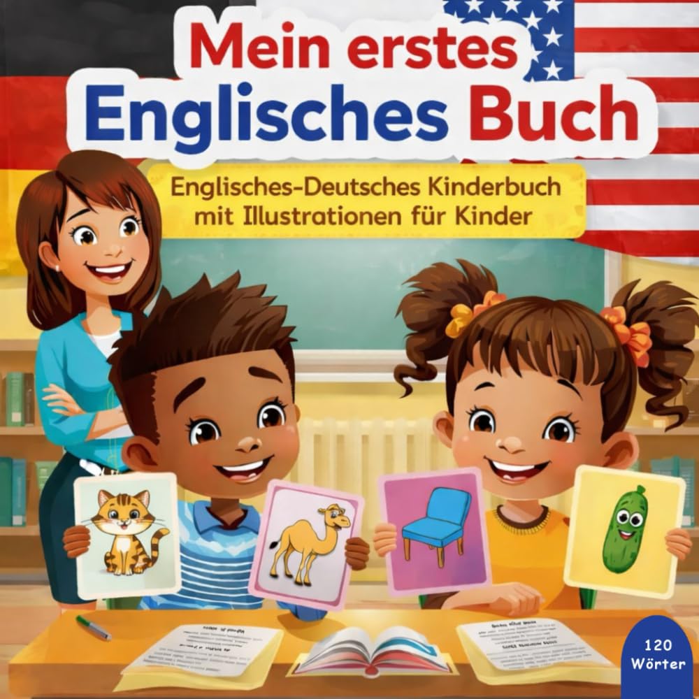 Mein erstes Englisches Buch Englisch-Deutsches Kinderbuch mit Illustrationen für Kinder: 120 wörter