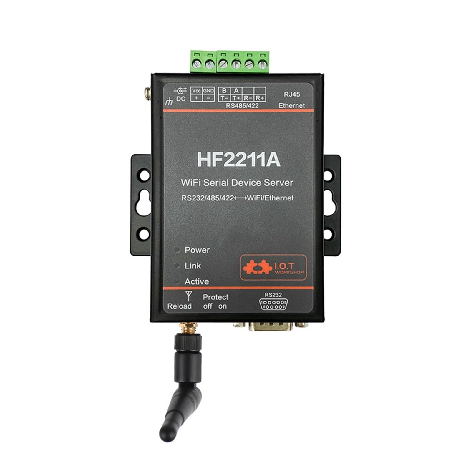 Server di dispositivi seriali RS232/RS485/RS422 Serial Port to Ethernet Modulo convertitore HF2211 HF2211A disponibile (con adattatore)