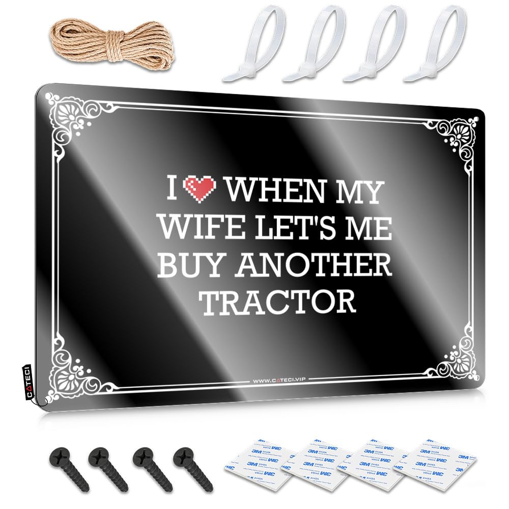 Panneau de tracteur humour pour déco pub et cuisine vintage