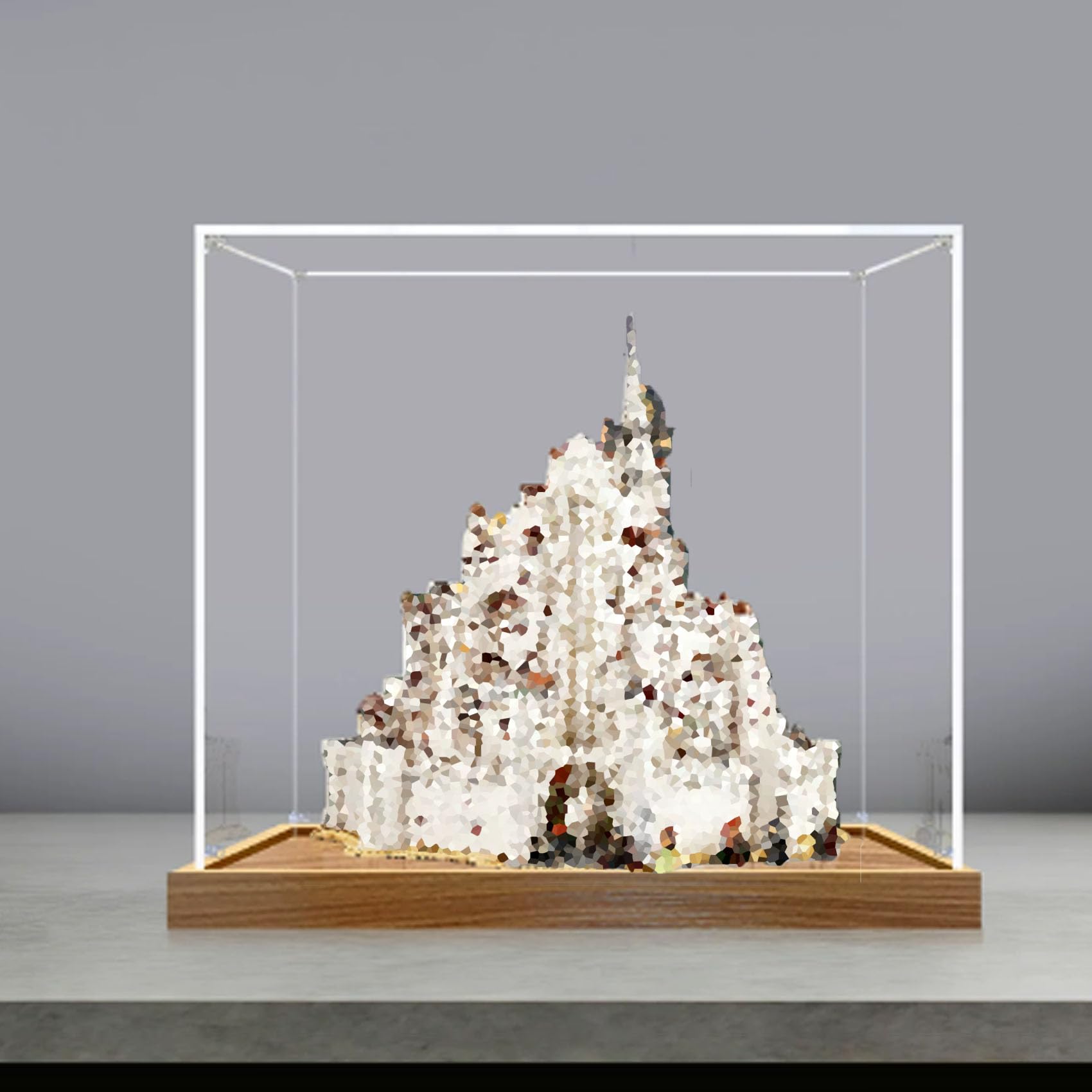 Acrylic Display Case for Le-go 11377 Castle Model, Dustproof Display Box (display box only) (StyleB 3mm)