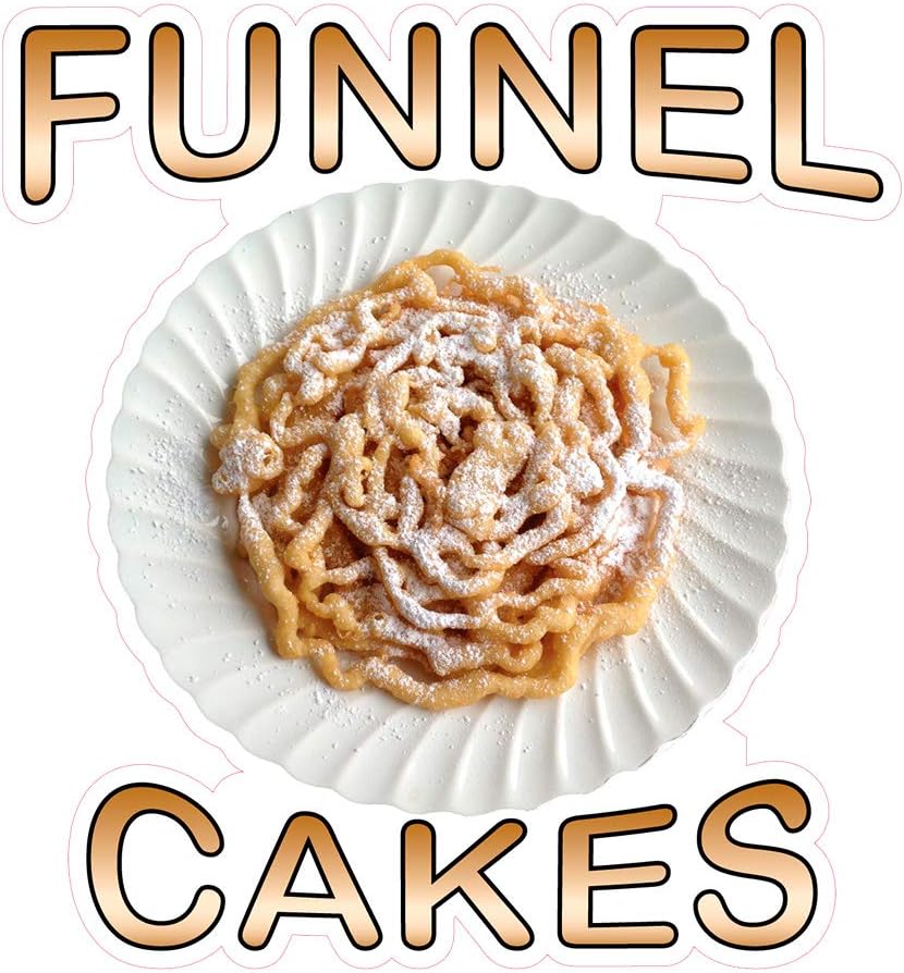 Food Truck Decals Funnel Cakes Concession Restaurant Die-Cut Vinyl I81 and Sign 24 in on Longest Side