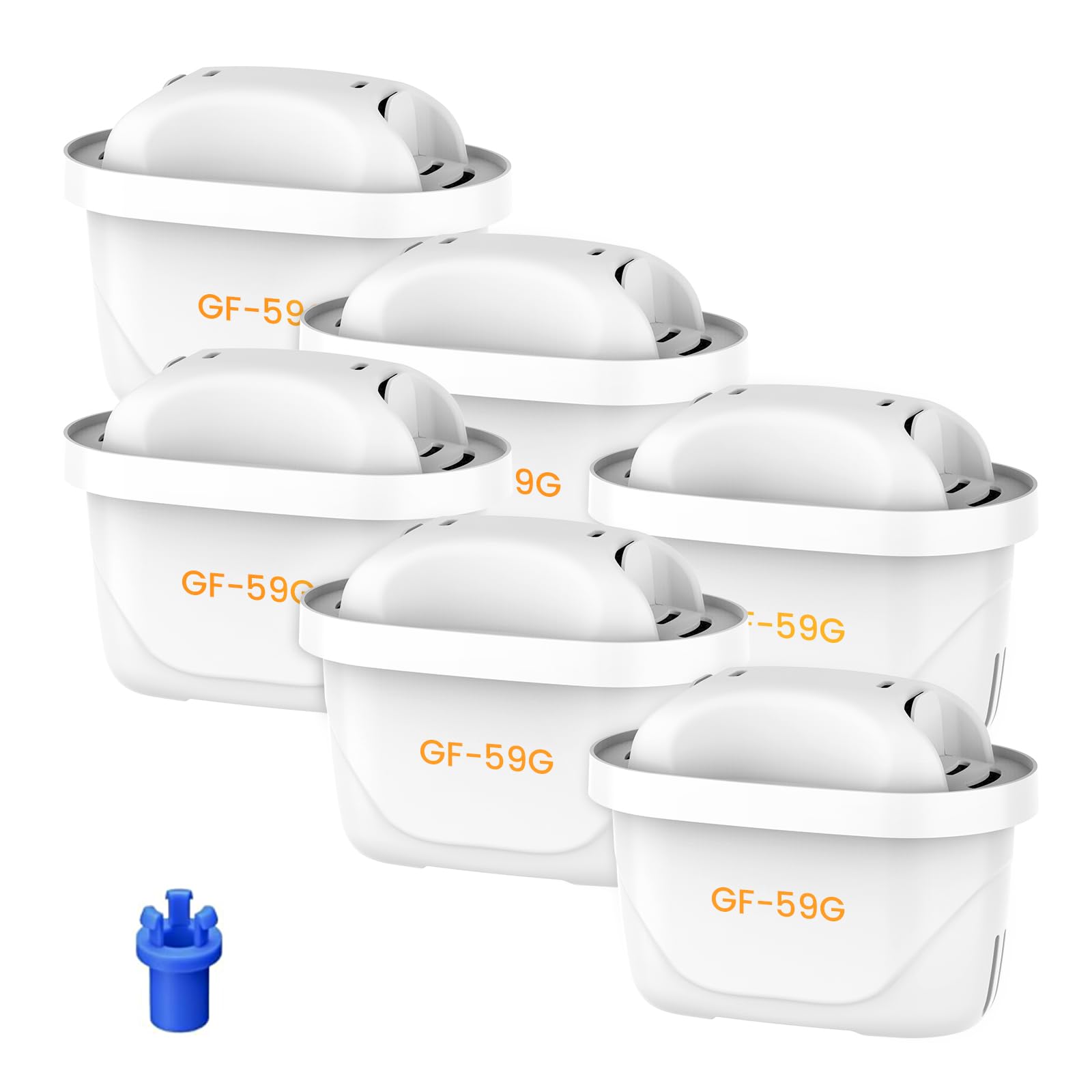 GLACIER FRESH Wasserfilter Ersatz für Brita Maxtra Pro Extra Kalkschutz 6er | Ersatz für brita wasserfilter kartusche, kompatibel mit Marella Wasserfilter-Kannen, Starke Kalkreduktion für Kaffee, Tee
