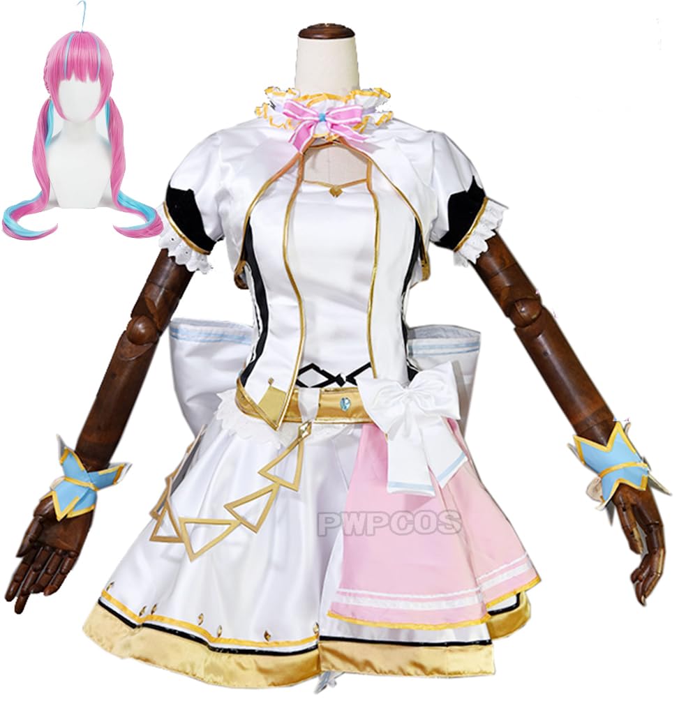 ホロライブ 湊あくあ お正月 コスプレ衣装　ウィッグ付き　フフルセット バーチャルYouTuber VTuber 湊あくあ 正月衣装 コスプレ衣装