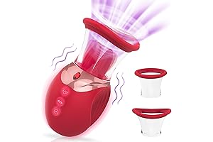 Clitoral Sucking Vibrator Nipple Sucking Sex Toy 3 in 1 Double Nipple Tongue Vibrator