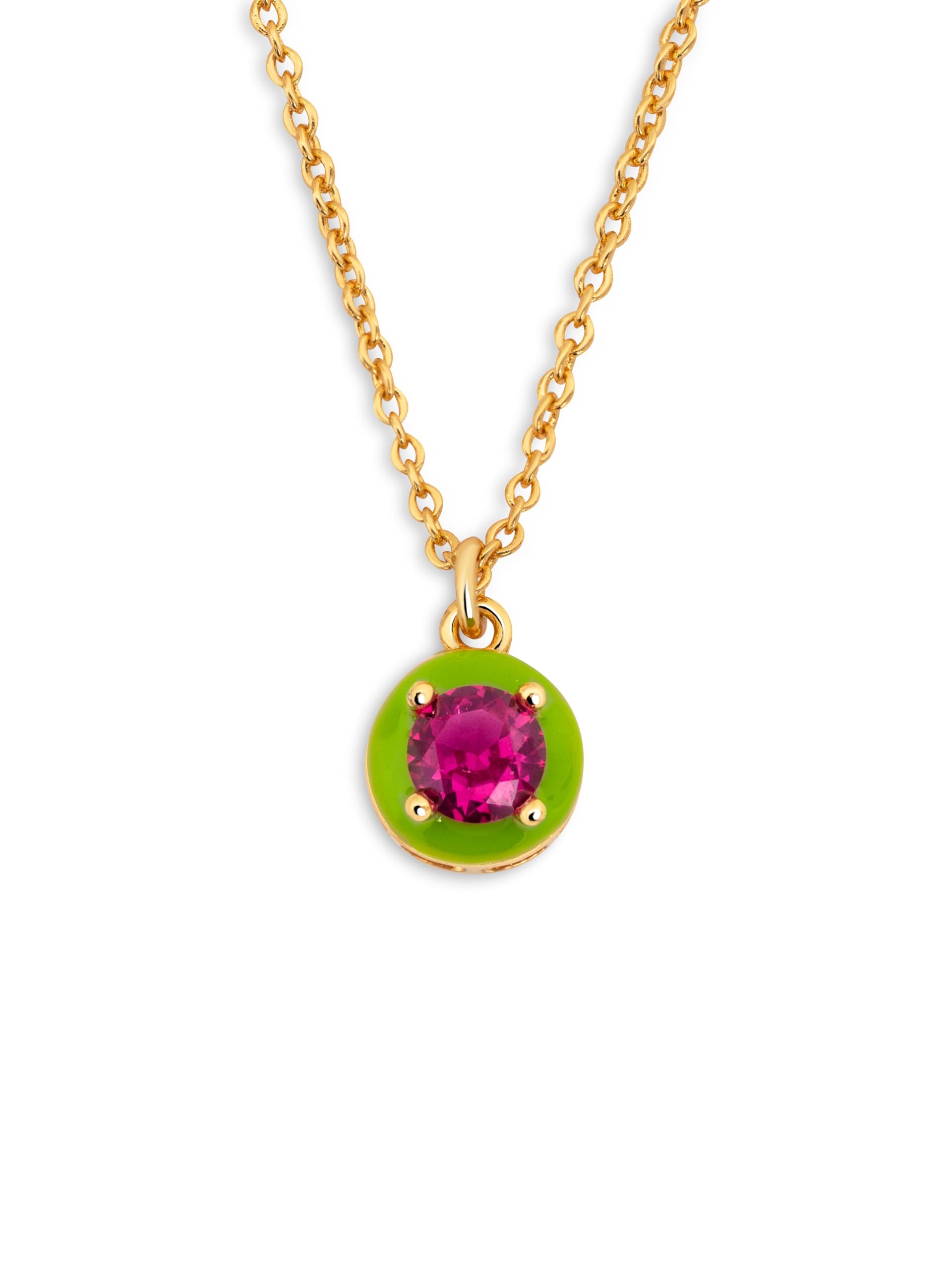 SINGULARU Collar Pop Baño Oro - Collares en Latón con Acabado en Baño Oro de 18Kt Enamel y Circonita - Joyas Para Mujer