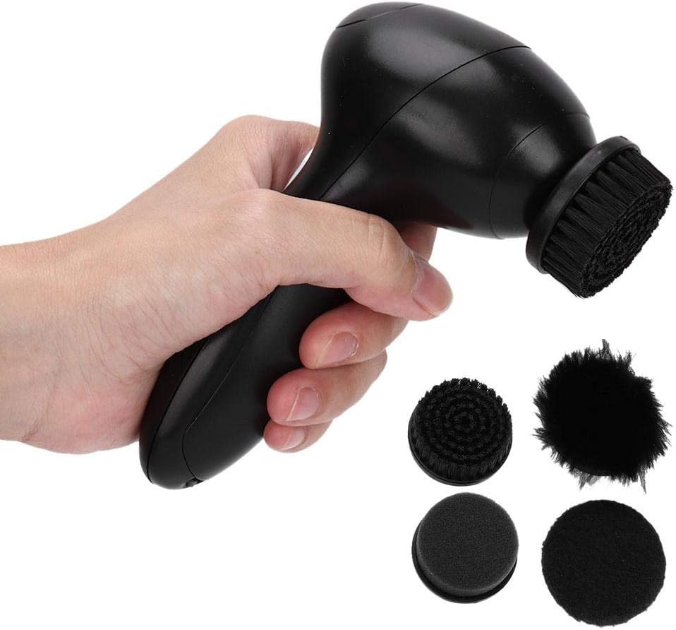 Electric Shoe Polisher with with 4 Brush Heads for Dust