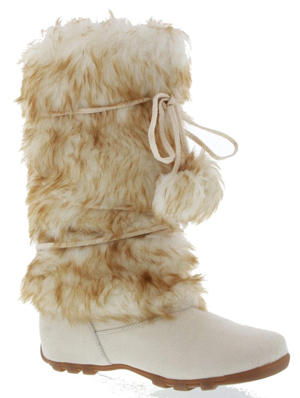 EZGD Blossom Talia-Hi Women Ladies Mukluk Faux Fur Mid Calf Warm Winter Snow Boots