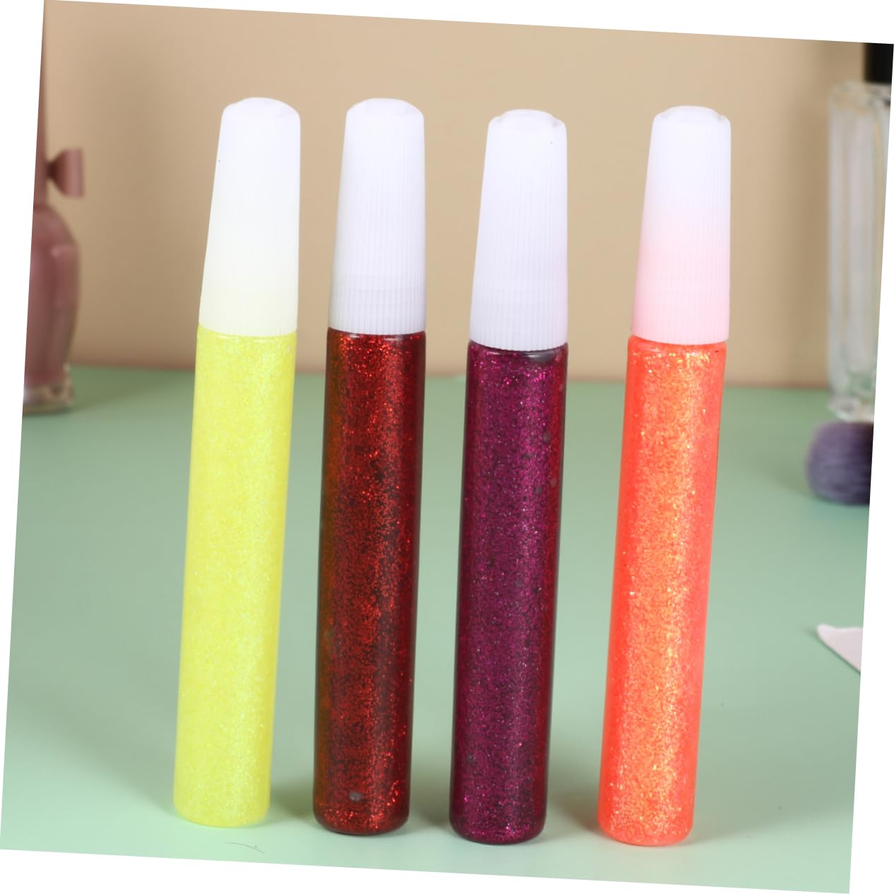 NUOBESTY Stylos À Colle Scintillants Écologiques - 5 Lots De 50 Pièces - Parfaits Pour Les Professeurs Les Étudiants Et La Décoration