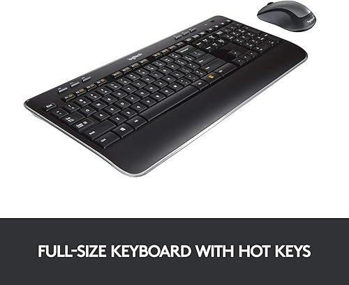 Miniatura 3 de Logitech Combo de teclado y mouse inalámbricos MK520 teclado y mouse, batería de larga duración, conectividad segura de 2.4 GHz (renovado)