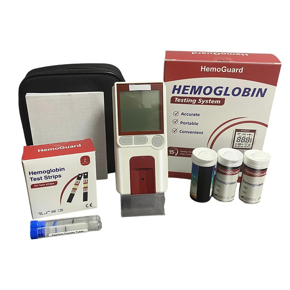 HemoGuard Hemoglobin Test Meter kit with 50pcs strips