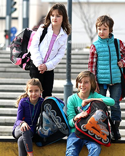 DE SHENGXIA Inline Roller Skates Carrying Shoulder Bag Ice Skating Shoes Bag Pink