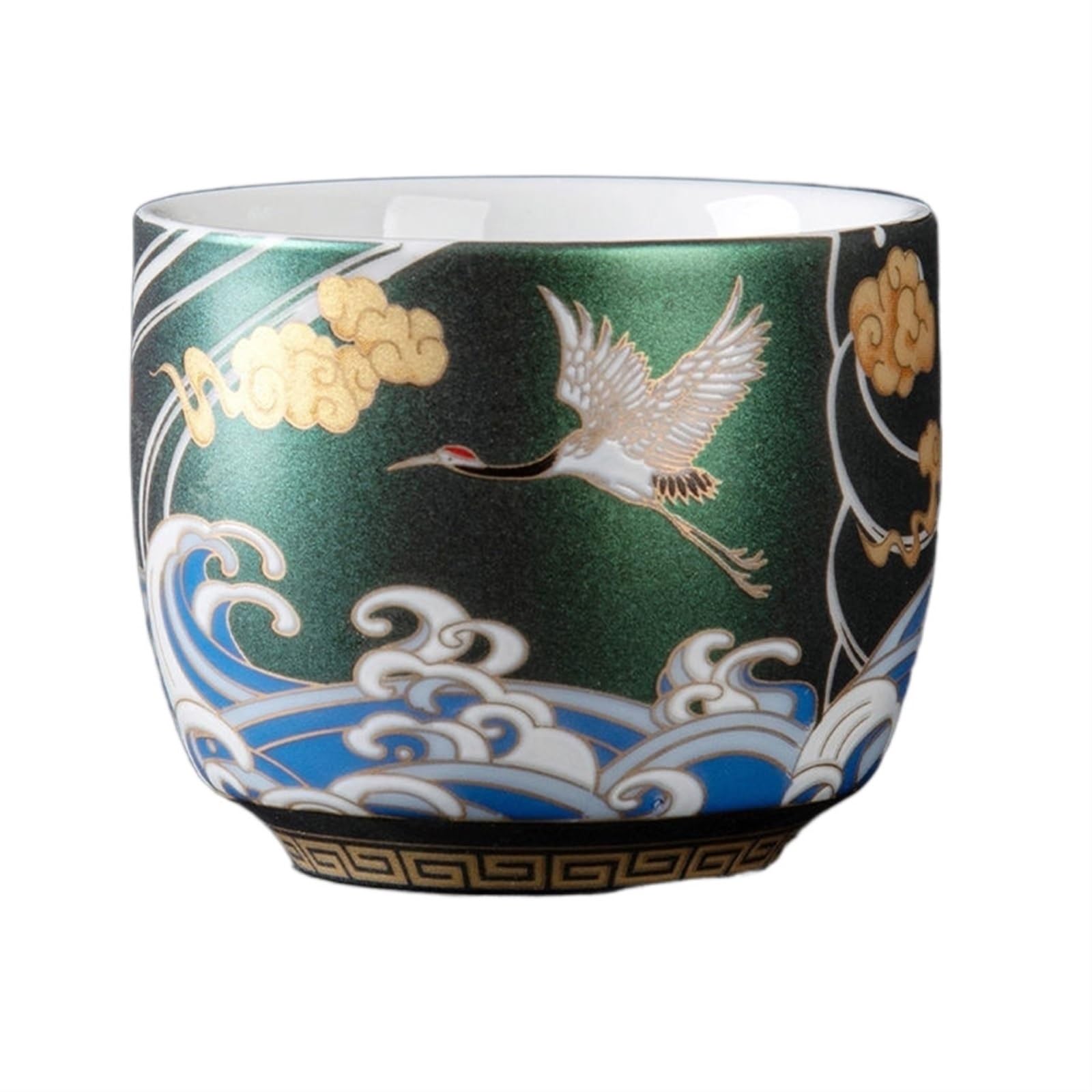 Taza de té chino de Kung Fu esmaltada con diseño de grulla (100 ml)