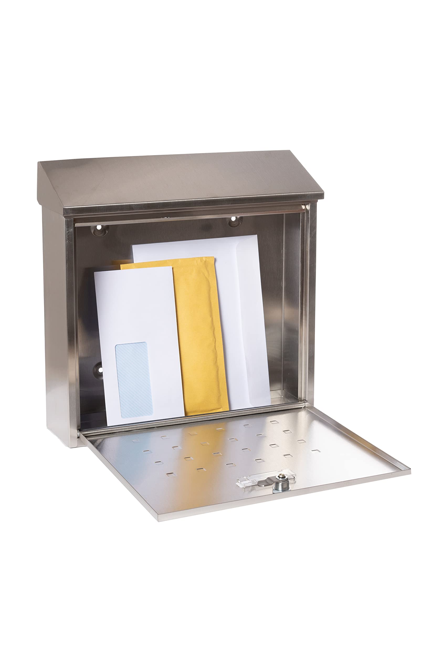 ARREGUI Premium Maxi E5617 Cassetta Postale Individuale in Acciaio, Di Grandi Dimensioni, Cassetta della Posta da Parete, Dimensione L (Riviste e Buste C4), Facile da Montare, Inox