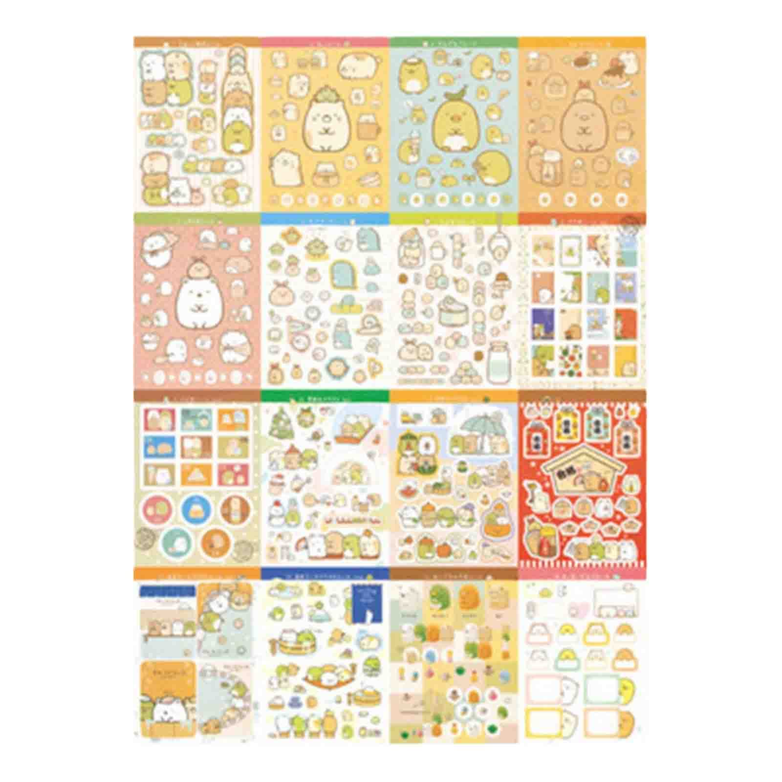 16 Blatt Kawaii Aufkleber-Buch – Niedliche Sticker Für Tagebuch, Scrapbooking & Deko