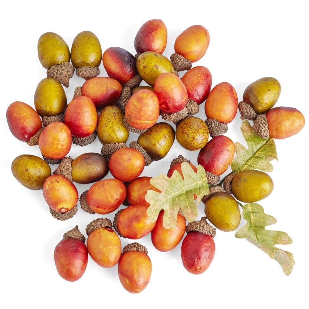 2-1/2 Ounce Package Realistic Look Artificial Autumn Acorns Table Scatters