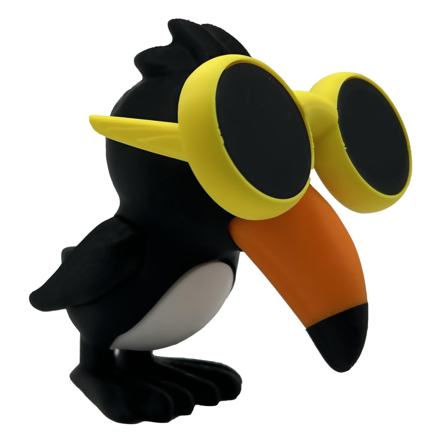 Frulli Frulla, Figure XL 12x12 cm of the Brainrot Italian Memes, Toucan with Giant Sunglasses, Tucan Meme