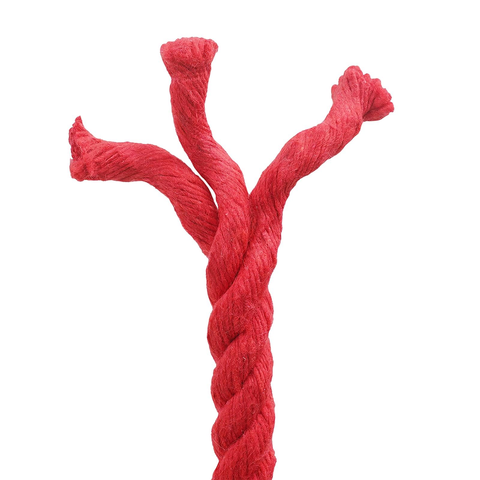Cuerda de algodón rojo 1,2 x 1,2 x 5000 cm cuerda