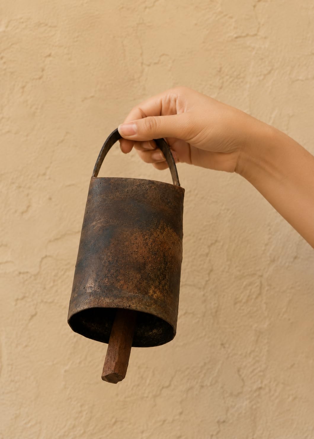 Handcrafted Rustic Iron Hanging Bell-image-16
