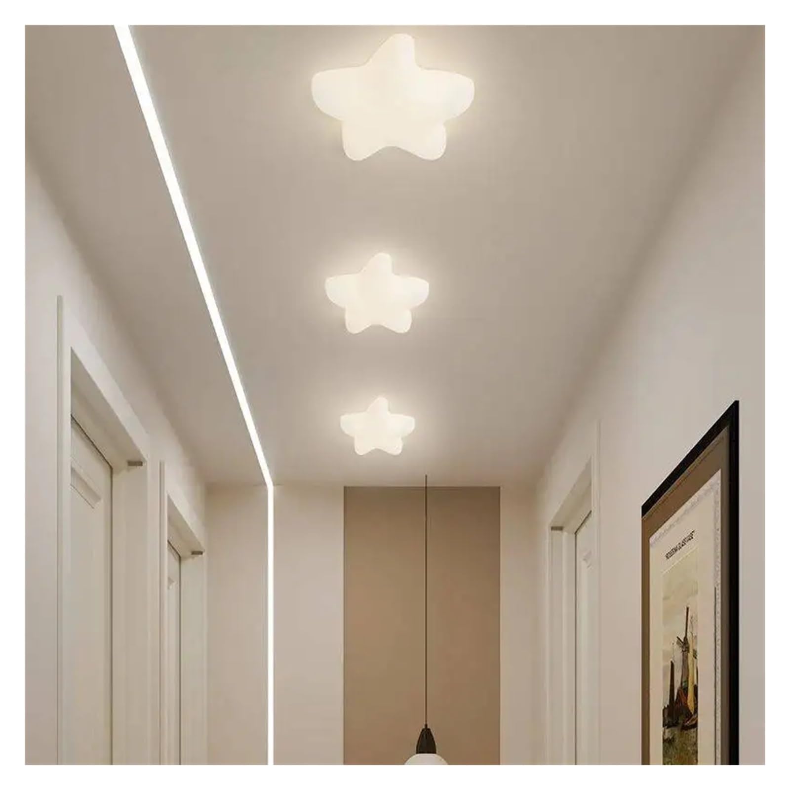 Plafonnier nuage et étoiles style crème pour illuminer la chambre de bébé
