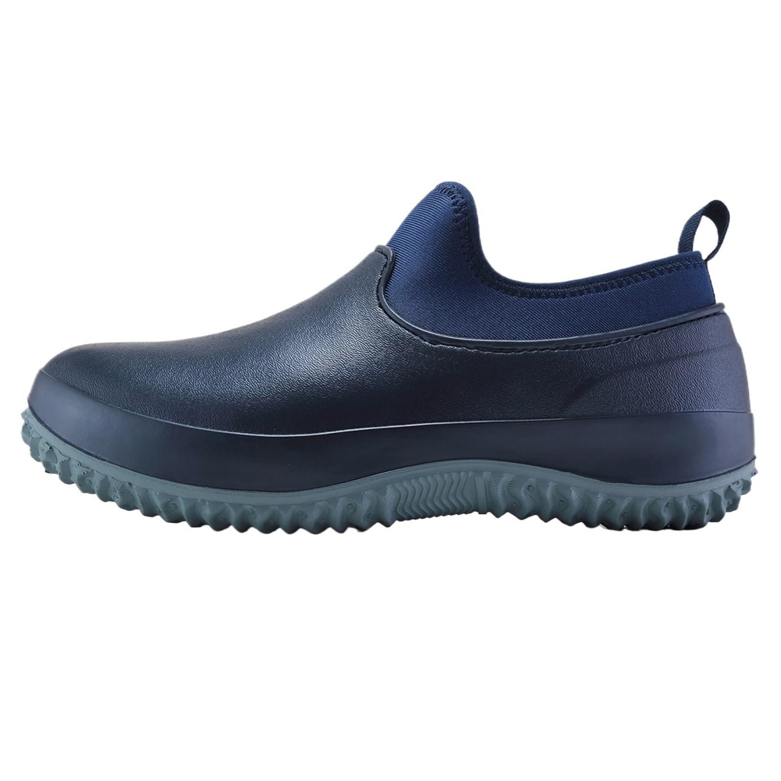 Stivali da Pioggia da Uomo Corti Stivali di Gomma Impermeabili all'aperto Comodi Antiscivolo Scarpe da Lavoro da Cuoco Stivali da Pesca da Uomo for Tempo piovoso Stivali Pioggia Uomo(Blue,39)
