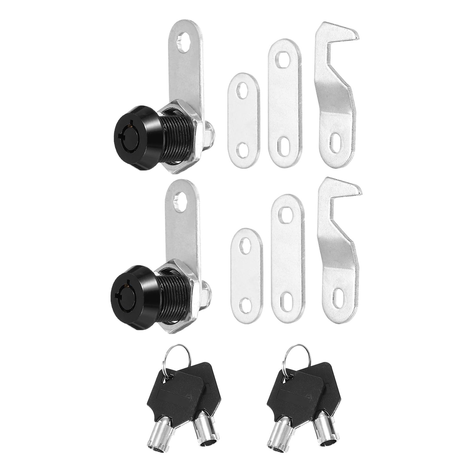 PATIKIL 5/8 Inch Black Cabinet Lock with Black Key