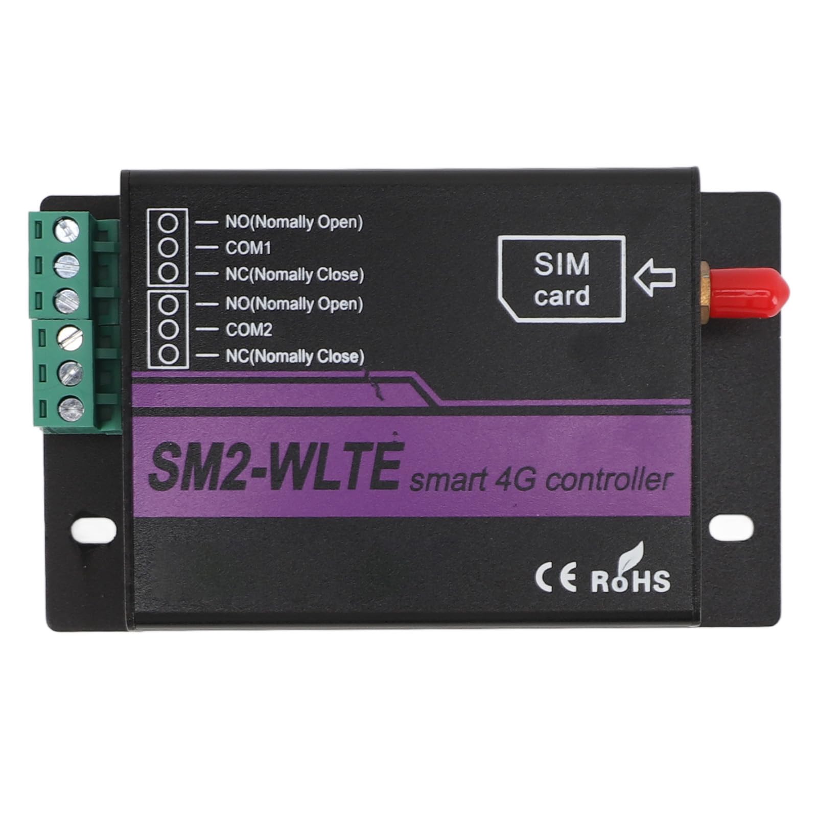 Commutateur de Relais SM2 WLTE EC 4G, SMS 2 Canaux, Accès au Téléphone Portable, Application Web, Température, humidité, Alerte de Panne de Courant, Ouvre-porte