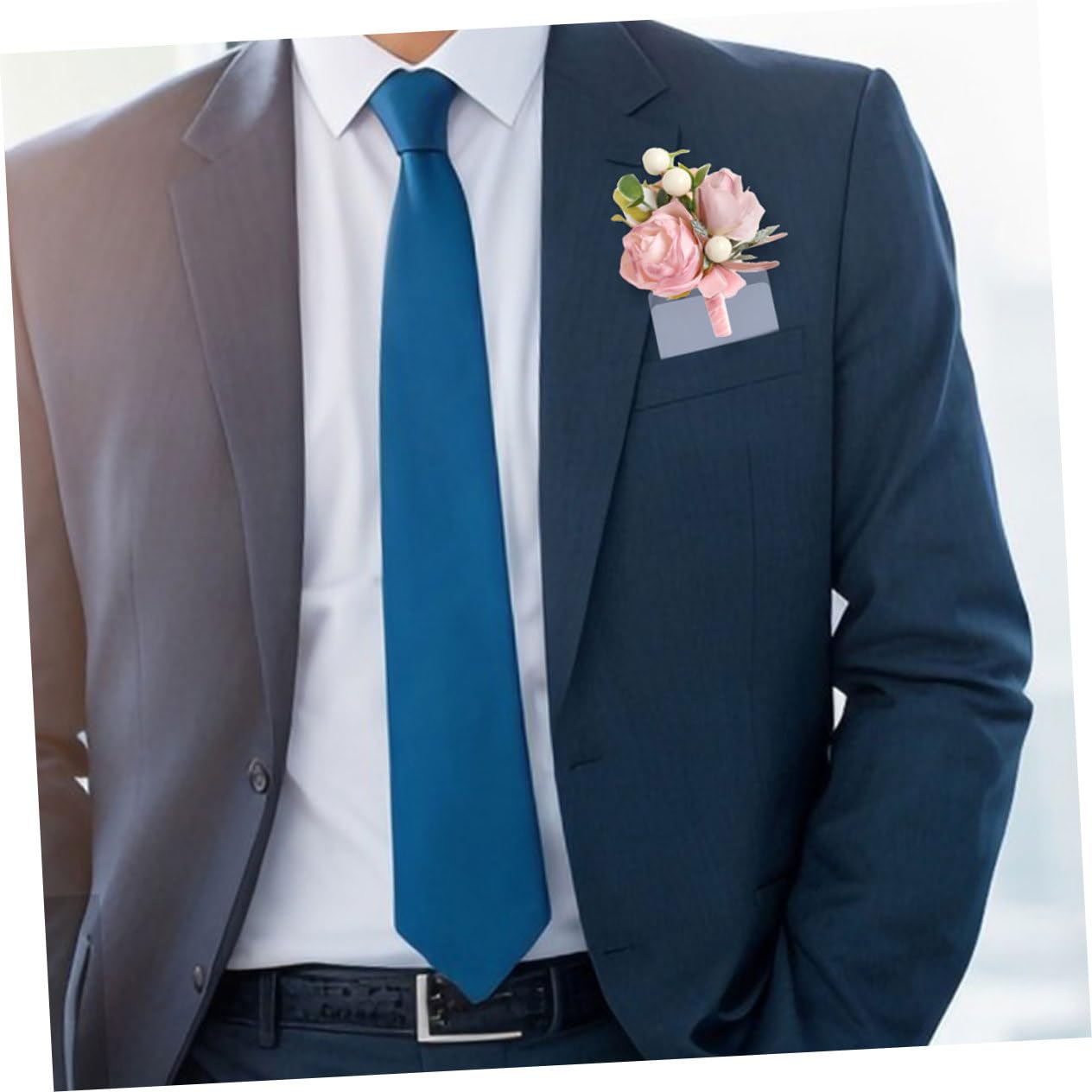 100 Stück Transparente Boutonnière Halter aus Pvc für Anzug und Sakko | Knopflochhalter aus Kunststoff, Quadratische Form, Wiederverwendbar und Wasserfest, für Blumen und Einstecktuch