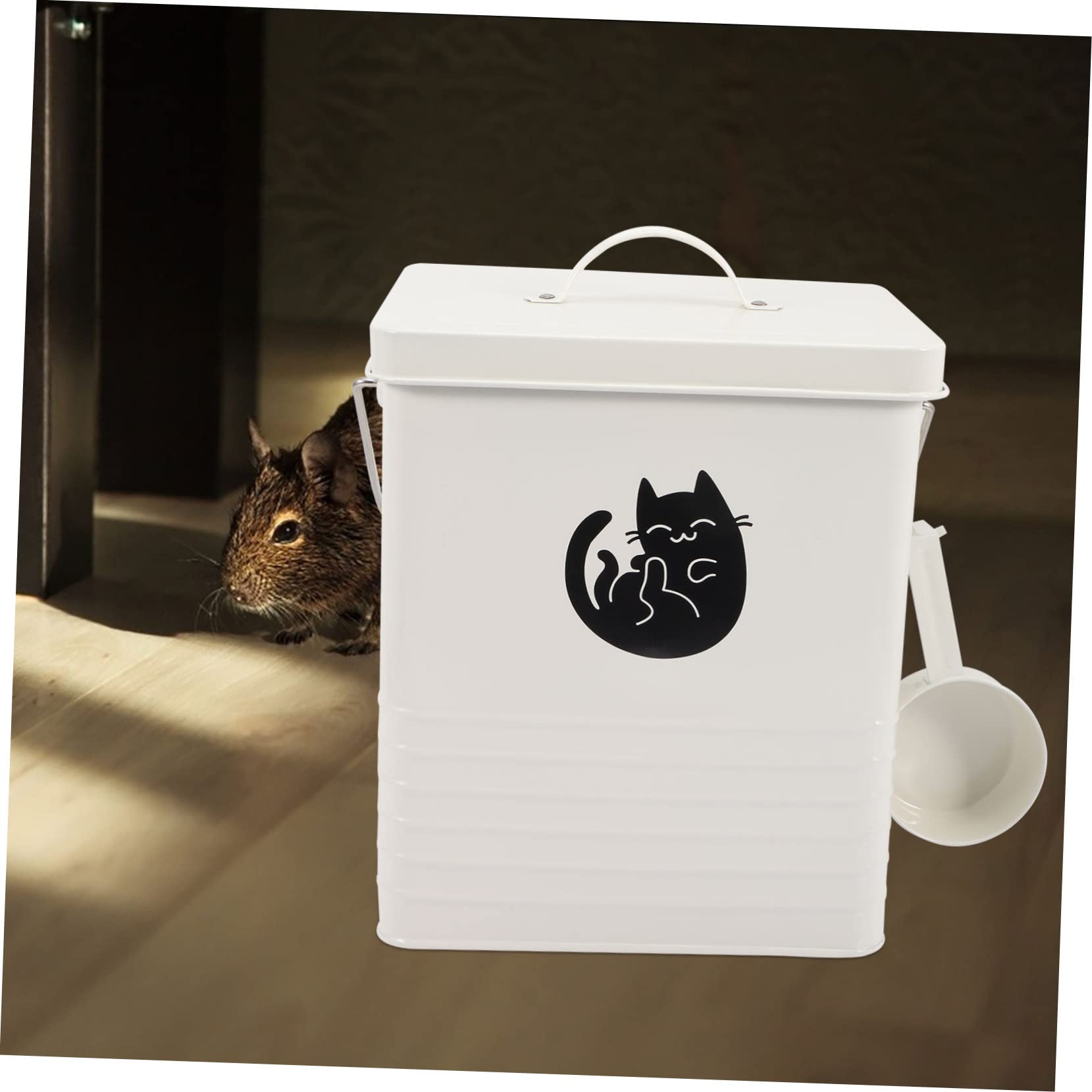 BESPORTBLE Supporto Per Bar Del Secchio Per Snack Per Gatti in Contenitore Per Cibo Per Cani Con Paletta Multiuso Resistente Per Alimenti Secchi Snack Preferiti Uso Familiare e Cucina