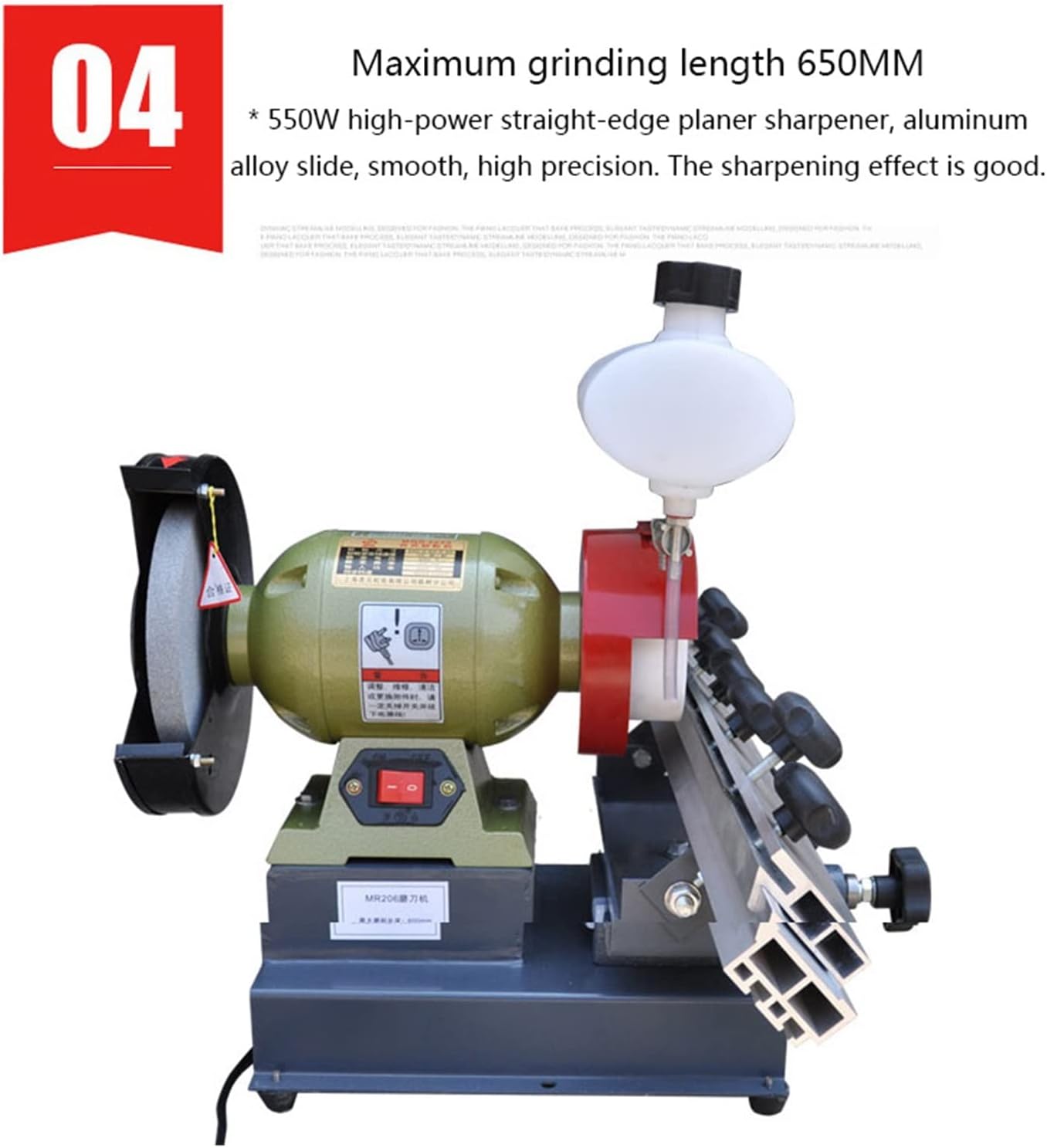 MR206 Woodworking Knife Sharpener Precision Linear Grinder 550W Electric Sharpener Multifunctional Horizontal Grinder,DIY Tools