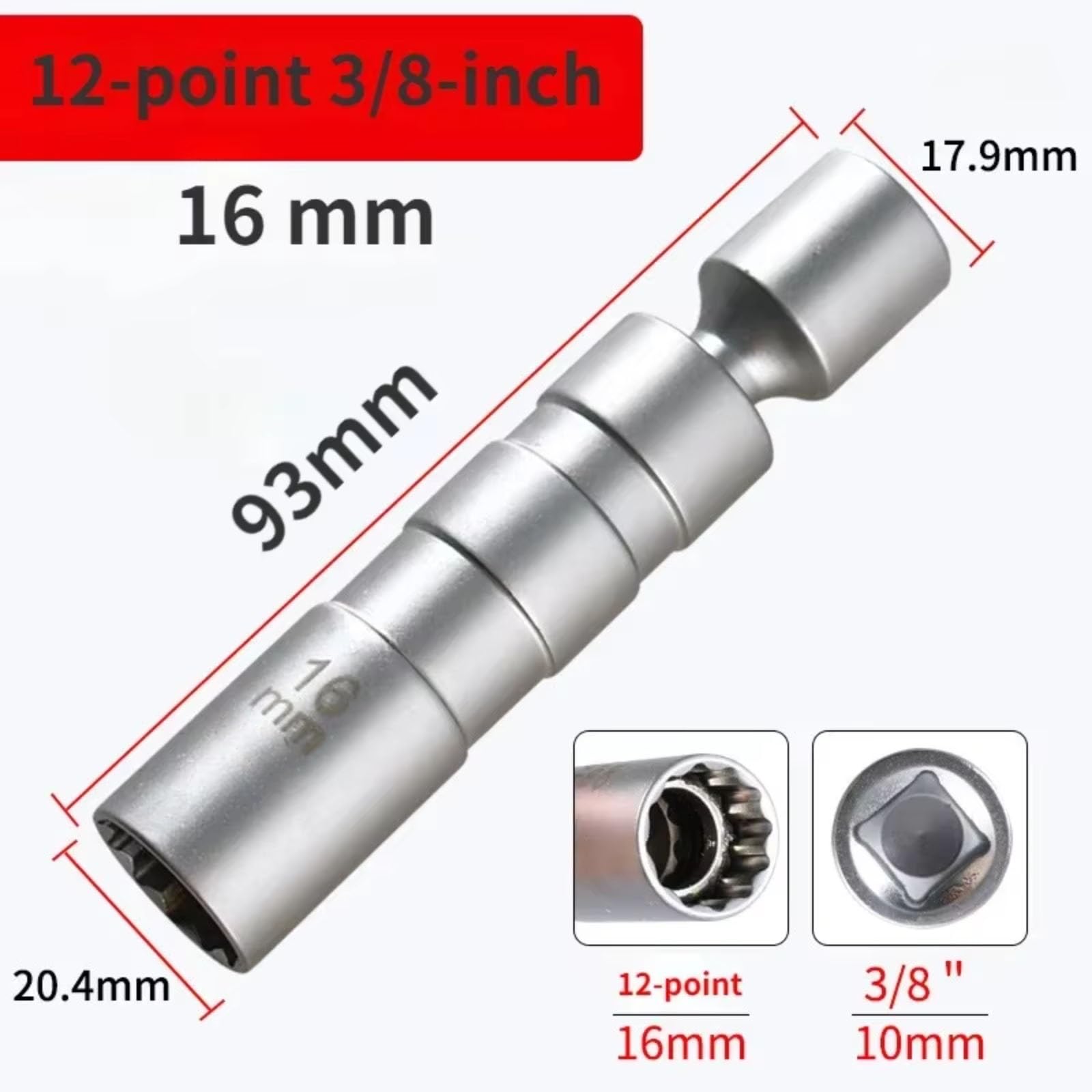Zündkerzenstecknuss 14/16mm Zündkerze Sockel Magnet Funken Kerzen Schlüssel Magnetische Stecker Demontage Automatische Reparatur Werkzeug(2pc)