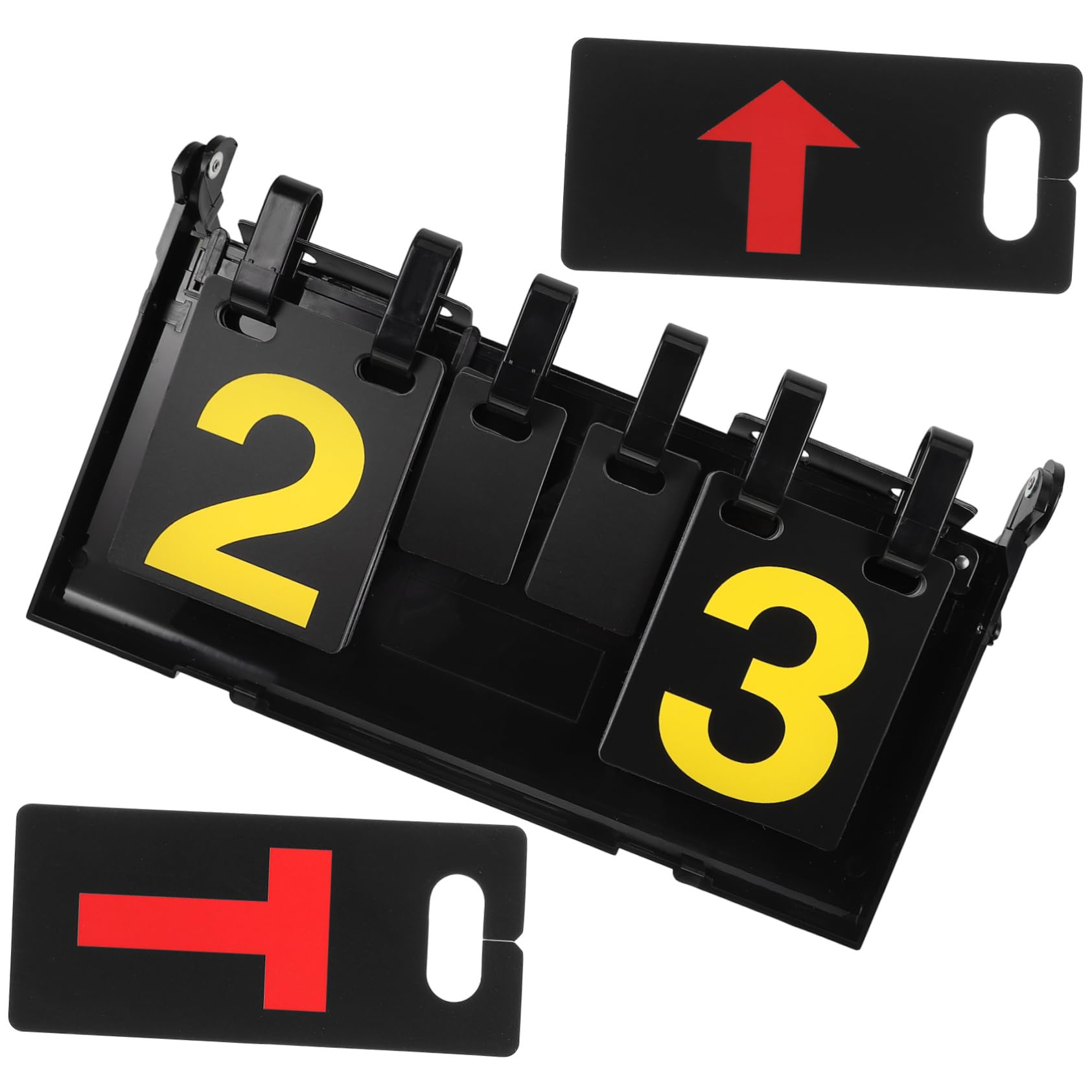 Mikikit Portable Digital Scoreboard for Sports Basketball Score Book Flip Chart Scoreboard PVC Waterproof