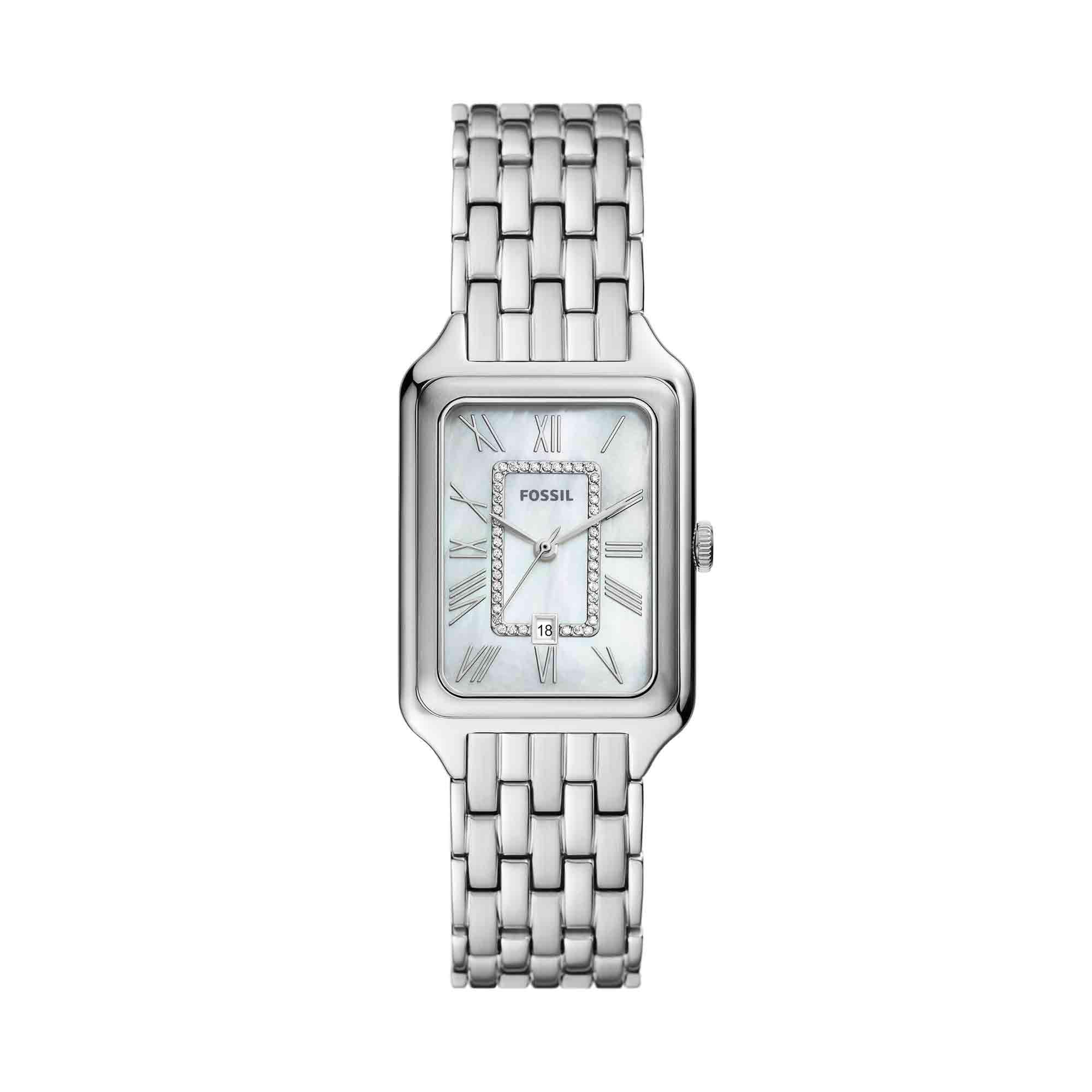 Fossil Analog White Dial Womens Watch-Es5306 - Stainless Steel (B0C89RHY4W) Amazon Price History, Amazon Price Tracker