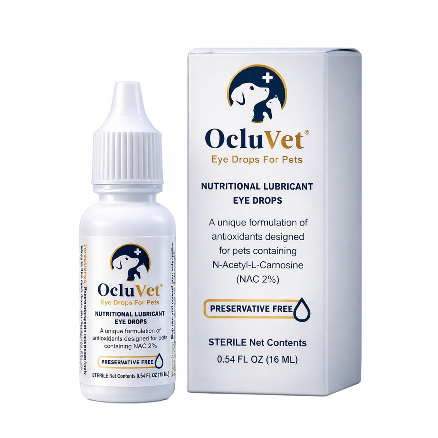 Eye Drops for Pets | Clinically Studied Antioxidants for Pets with Cataracts | Made in The USA | Includes 2% N-Acetyl-L-Carnosine (NAC) | 16mL