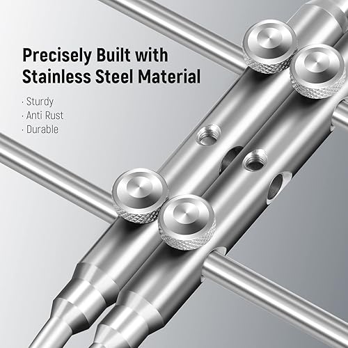 Miniatura 20 de NEEWER Llave inglesa de lente de acero inoxidable, herramienta profesional curvada de doble cara puntiaguda/plana de extracción de lentes con cuatro