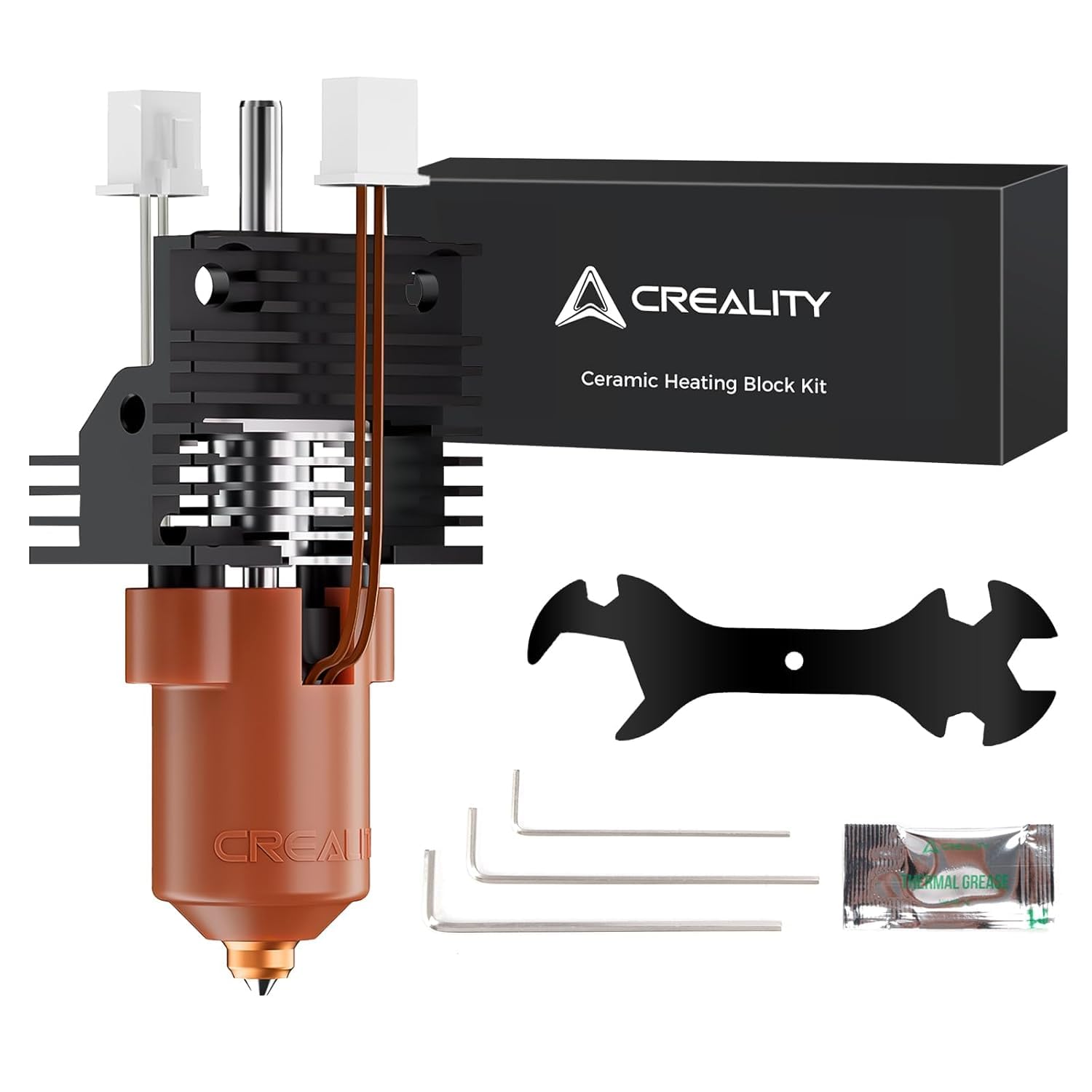 Creality Kit de mise à niveau officiel Hotend K1 Max/K1/K1 SE/K1C avec bloc de chauffage en céramique, raccord avec boucle, kit officiel de buses Unicorn Quick-Swap pour hotend d’imprimante 3D de la